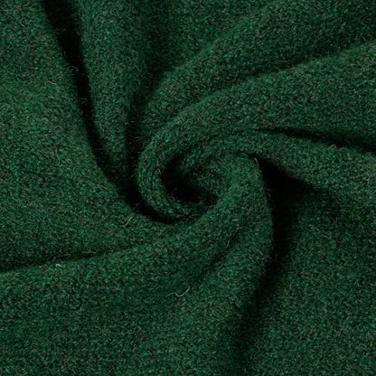 RIIQIICHY Shawl Wrap Women Pashmina Triangle Cape Knit Sweater Scarf for Fall Winter Fashion Accessory - color: Dark Green
