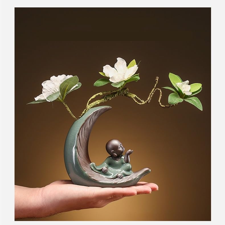 Desktop Decoration Home Decor Creative Vase Ceramic Home Study Desk Decoration Crafts Zen Chinese Bonsai Ornaments Zen Coffee Table Decor Desk Accessories