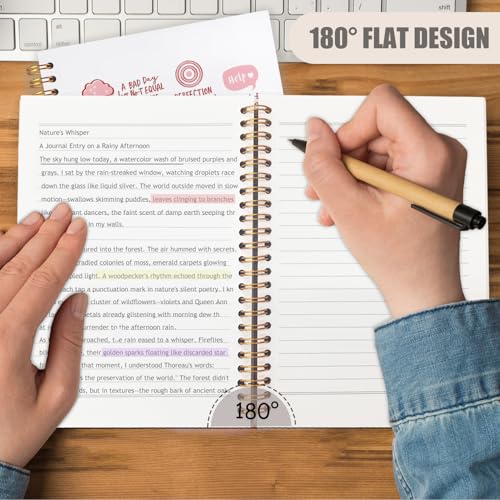Daily Affirmations Inspirational Notebook, Motivational Quote Journal, Reminders for Hard Days Positive Affirmation Preppy Pink Spiral Notebook Journal for Note Taking, 5.5x8.3 Inch - color: reminders for hard days