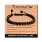 MASSIVE BEADS Handmade Yoga Natural Stone Crystal Healing Power Energy Gifts for Unisex Adult Bracelet Macrame Adjustable - color: Black Tourmaline(Super Protection), size: 6mm