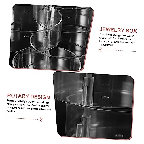COLLBATH 2pcs Rotatable Multi Cord Organizer Boxes for Efficient Jewelry Storage and Quick Access Sturdy and Lightweight Design
