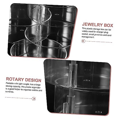 COLLBATH 2pcs Rotatable Multi Cord Organizer Boxes for Efficient Jewelry Storage and Quick Access Sturdy and Lightweight Design