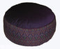 Meditation Cushion Zafu Pillow - Buckwheat and Kapok Fill - Ikat Diamond Purple - color: Ikat Diamond Purple