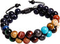 108 Mala Beads Necklace 7 Chakra Tree of Life Pendant Prayer Buddha Bracelets Healing Stone Yoga Men Women Jewelry - color: Eight Planets Star Beads-1