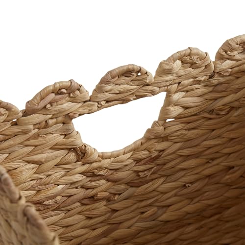 charming folding petal storage basket - stylish wicker laundry basket for organizing blankets and more, versatile cube storage bin with water-resistant design11.8''*11.8''*11.8''.
