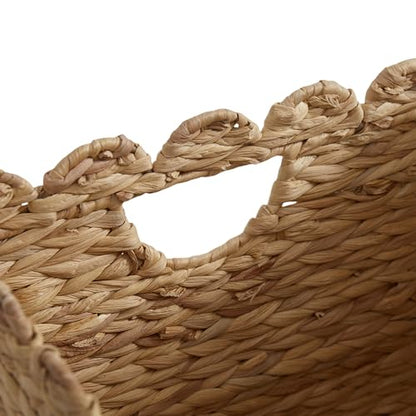 charming folding petal storage basket - stylish wicker laundry basket for organizing blankets and more, versatile cube storage bin with water-resistant design11.8''*11.8''*11.8''.