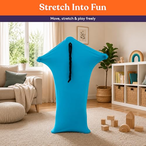 Special Supplies Sensory Body Sock Full-Body Wrap to Relieve Stress, Stretchy, Breathable Cozy Sensory Sack for Boys, Girls - size: Medium 47"x27"