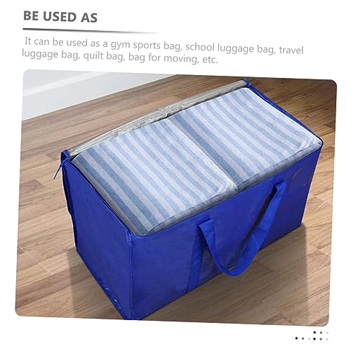 Mobestech Large Capacity Storage Bag for Bedding Organizer Pouch Multi Purpose Travel and Gym Tote for Clothes and Quilts