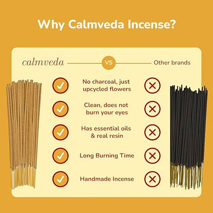Natural Incense Sticks Variety Pack - (5 Variants) Charcoal Free Inscents-Sticks, Made from Upcycled Flowers | Sacred Insence-Sticks from All Cultures (Inciensos Aromaticos)