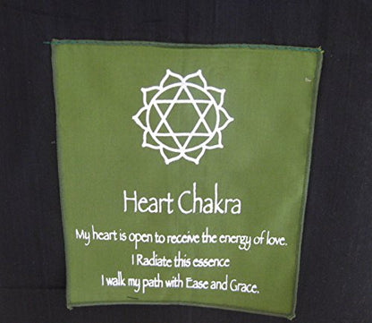 OMA 7 Chakra Meditation Wall Hanging Banner Prayer Flag Tibetian Buddhist Healing Balance Hanging - Large, 60" Long