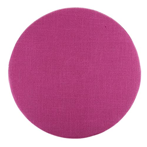 6cm Portable Round Yoga Meditation Cushion - Weight Breathable Linen, Perfect for Home and Outdoor Exercise - Rose