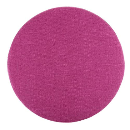 6cm Portable Round Yoga Meditation Cushion - Weight Breathable Linen, Perfect for Home and Outdoor Exercise - Rose