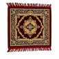 Garden Of Arts® Velvet Pooja Aasan Mat 20x20 Inch – Soft Maroon Velvet Mat with Traditional Printed Design – Perfect for Temple, Meditation, Prayer, Festival & Home Decoration