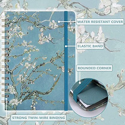 Ruled Notebook/Journal - Lined Journal with Premium Thick Paper, 8.5" X 6.4", College Ruled Spiral Notebook/Journal, Banded with Exquisite Inner Pocket, Waterproof Hardcover for Office, Home & School - color: green