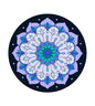 nuveti Large Meditation Mat Non Slip Round Yoga Mat Natural Rubber with Sueded Surface Exercise Mat Perfect for Meditating, Stretching, Yoga（140CM X 3.5MM Thick) - color: JingRuoAnLan