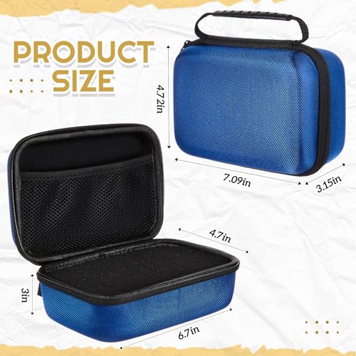 EVA Hard Case with Customizable Foam 7.1 x 4.7 x 3.1 Inch Protective EVA Carrying Case Shockproof Outdoor for Camera, Digital Products, Electronic Instruments with Knife, Blue