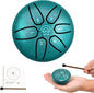 Mini Steel Tongue Drum 3 Inch 6 Notes Steel Drum Instrument, Ethereal Drum for Kids Adults, Handpan Drum for Meditation Sound Healing - color: Green