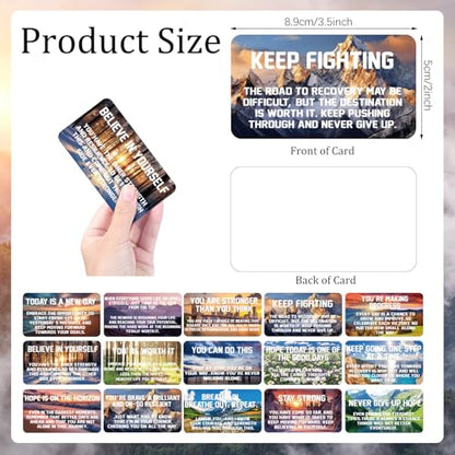 Motiskyy 300 Pcs Motivation Inspiration Affirmation Cards, Recovery Encouragement Cards 3.5 x 2 Inch Positive Inspirational Hope Quotes Card Sobriety Recovery Greeting Gifts for Men Women(Landscape)