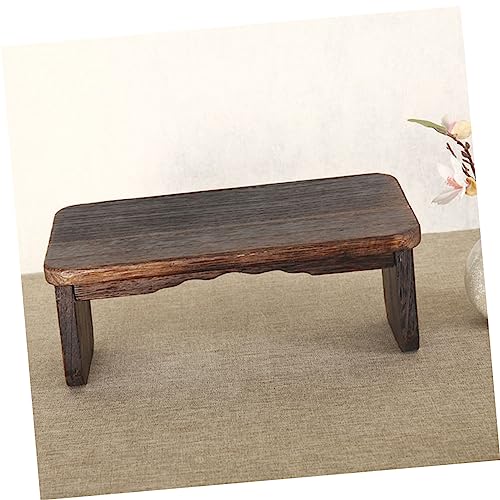 Happyyami Meditation Stool Lightweight Wooden Kneeling Bench for Home Use Non- Design for Zen Practice for Travel for Living Room Bedroom
