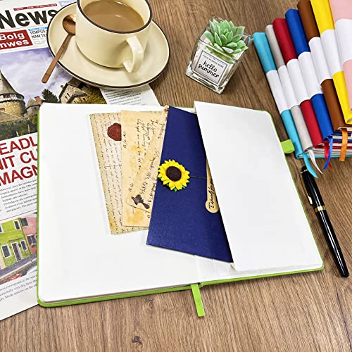 Notebook Journal, College Ruled Notebook Lined A5 160 Pages,Hard Cover Journals for Writing, Notebooks for Work Office School Women Men,5.7 inches x 8.4 inches(Green) - color: Green