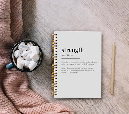 Strength Inspirational Notebook Journal, Inspirational Motivational Gifts for Women Men, Inspirational Spiral Notebook Journal 5.5x8.3 - color: 1-explanation-notebook