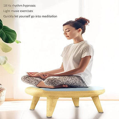 Folding Meditation Bench Meditation Kneeling Stool Non Slip Mat with Simulate 0 Gravity, for Women Men Prayer Yoga