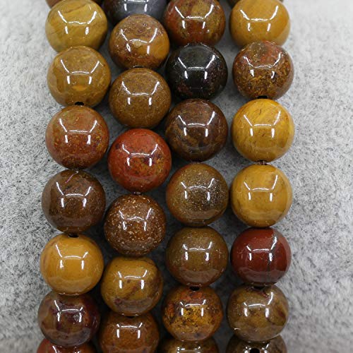Keleny Gem Semi Precious Gemstones 8mm Natural Stone Round Beads Rock Crystal Jasper Stretch Bracelet 7 Inch Unisex - color: Aqua Nueva Agate