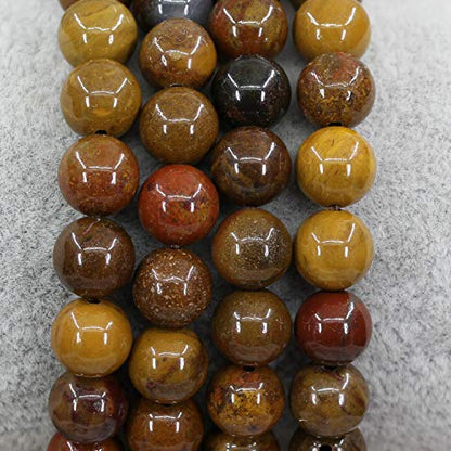 Keleny Gem Semi Precious Gemstones 8mm Natural Stone Round Beads Rock Crystal Jasper Stretch Bracelet 7 Inch Unisex - color: Aqua Nueva Agate