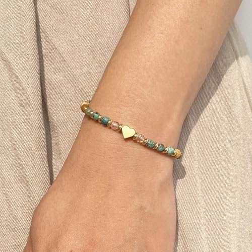 yupoxiu Inspirational Gifts for Women Birthday - Healing Natural Stone Bracelets, Thinking of You Get Well Soon Gifts for Women Friend Sister - style: N-BADASS
