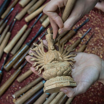 Thousand Hands Guan Yin Buddha Statue – Kuan Yin Quan Yin Sculpture for Feng Shui, Meditation, and Spiritual Decor, Zen Gift for Home & Altar Decoration