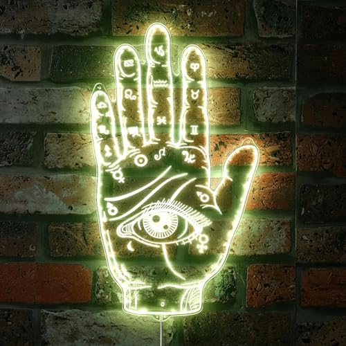 ADVPRO Psychic Readings Fortune Teller Hand with Palmistry RGB Dynamic Glam LED Sign - Cut-to-Edge Shape - Smart 3D Wall Decoration - Multicolor Dynamic Signage st06s86-fnd-i0024-c - color: Fortune Teller, size: 4) Extra Large