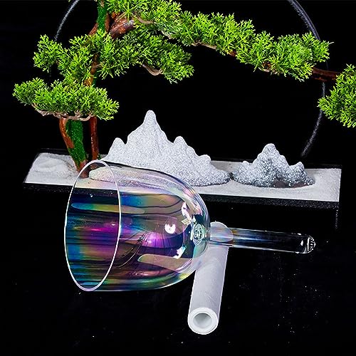 Hand-held Colourful Clear Crystal Singing Bowl With Heavy Duty Carrying Case, Professional Sound Healing Instrument for Yoga Meditation Zen (Color : 7Inch B3) - color: 7Inch B3
