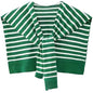 WaJuemy Sweater Shawl Wraps for Women Sweater Knitted Knotted Shawls Travel Casual Scarf Cape Shoulder Tops Fashion Wrap - color: Green/White