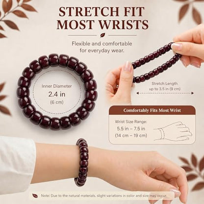 Long tiantian Bodhi Fidget Bracelet for Women Natural Mudi Bodhi Seed Stretch Bracelets Protection Healing Jewelry Anxiety Relief Items - color: A1