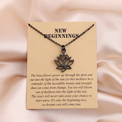bobauna Yoga Flower Yoga Symbol Pendant Necklace Yoga Jewelry