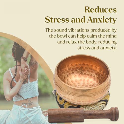 Tibetan Singing Bowl Set-Authentic Cuencos Tibetanos for Sound Healing, Meditation & Chakra Balancing - Includes Cushion, Mallet-Unique Spiritual Gifts for Women and Men (3.5 Inch Bowl) - size: 3.5 Inch Bowl