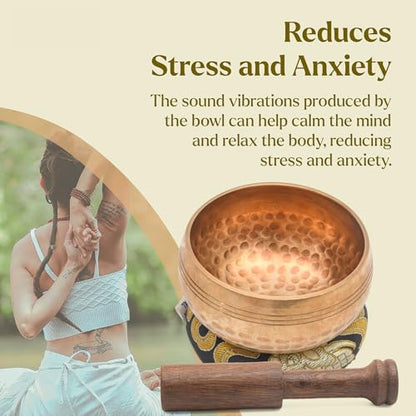 Tibetan Singing Bowl Set-Authentic Cuencos Tibetanos for Sound Healing, Meditation & Chakra Balancing - Includes Cushion, Mallet-Unique Spiritual Gifts for Women and Men (3.5 Inch Bowl) - size: 3.5 Inch Bowl