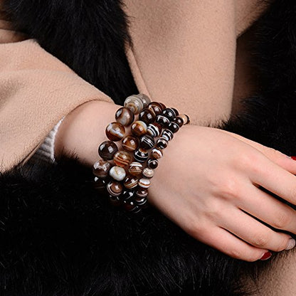 Jan&Dee Natural Semi-Precious Gemstone Crystal Bracelet 10mm