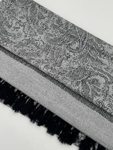 Pashmina Shawl Wrap for Women Soft Lightweight Multi-Purpose Scarf for Weddings, Parties & Casual Wear - color: Light Grey-pl1827
