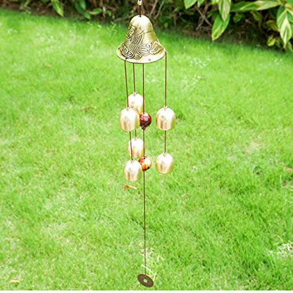 Lucky Wind Chimes Feng Shui Bell for Good Luck Home Garden Patio Hanging Decoration Gift (6 Bells)