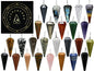 Amazing Gemstone Pack of 11 Crystal Pendulums Bulk Set with Pendulum Board - Wholesale Bulk Crystals - color: 11 Pendulums + Board