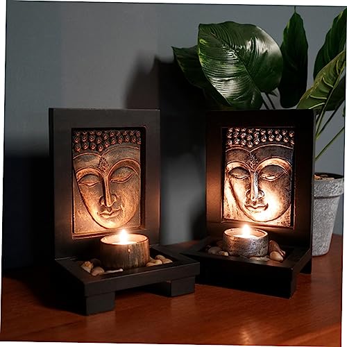 DECHOUS 1pc Home Decor Candle Stand Home Décor Candle Holder Zen Garden for Desk Desktop Adornment Zen Garden Mini Table Top Decor Topper Candlestick Present