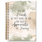 JINYO Boho Friend Gifts Notebook, Gifts for Best Friend Journal, Friendship Gift Journal, It's the Friends We Meet Along the Way That Help Us Appreciate the Journey Spiral Notebooks 5.5x8.3 Inch - color: white Boho Friend Notebook