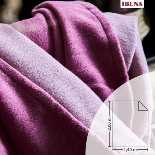 IBENA Reversible Organic Cotton Jacquard Woven Low Pile Velour Throw Blanket Stockholm- Rose Cottage