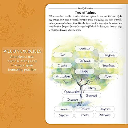 Legend Gratitude Journal – Daily Journal for Positivity & Happiness – Grateful Notebook to Write In – Thankful Affirmation Journal (Amber Yellow)