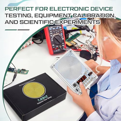 Relaxweex Adjustable Schumann Sine Wave Resonance Generator 0.1Hz-100KHz, Ultra Low Frequency Generator Sound Frequency Machine with USB Cable and Acrylic Case (White,Stylish) - color: White