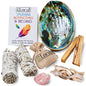 JL Local Perfect Unity Smudging Kit - 2 White Sage Smudge Sticks + 2 Palo Santo Sticks + Abalone Shell Bowl + Rose Quartz Crystal | Healing Incense for Cleansing, Blessing, Protection, Meditation