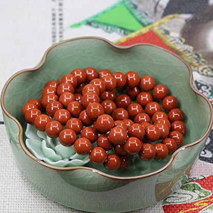 Keleny Fashion Crystal Man Women Stretch Bracelet 10mm Round Beads Rock Jasper 7 Inch Unisex - color: A Grade Red Jasper