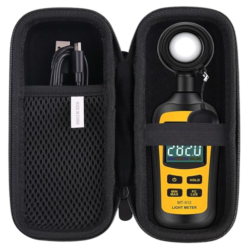 Hard EVA Carrying Case Compatible with URCERI Light Meter Digital Illuminance Meter Handheld Ambient Temperature Measurer storage case