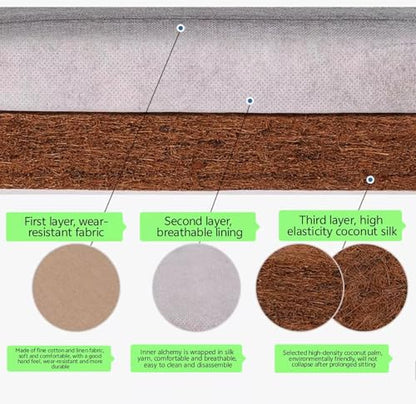 Meditation Cushion Set - Meditation Pillow Rectangular Mat and Meditation Mat for Sitting Meditation and Yoga(Size:70x70cm(28x28inch),Color:Earthy Yellow-2)